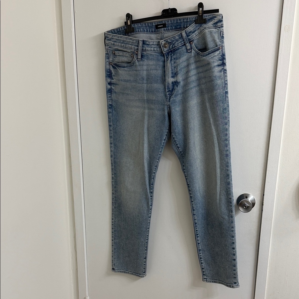 Express Light Blue Slim Jeans for Men 34X30